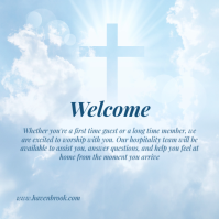 Blauw Sunday Church Service Instagram na Post Template - Page 3