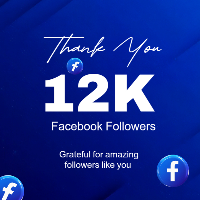 Copy of Blue Joyful Thank You 12k Followers Instagram Post | PosterMyWall