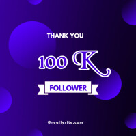 Blue Joyful Thank You Instagram Post template
