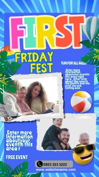 Blue Joyful  Things To Do On Friday Night, Instagram Story Indaba yaku-Instagram template