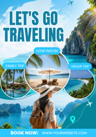 Biru Travel A4 Template