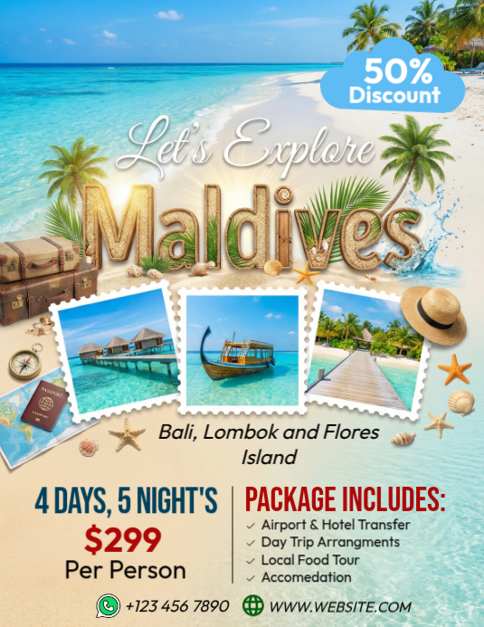 Copy of Blue Joyful Travel Package Flyer | PosterMyWall
