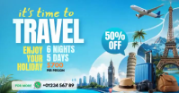 Bleu Travel Promotion Ibinahaging Larawan sa Facebook Template