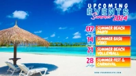 Blue Joyful Upcoming Events Pos Twitter template