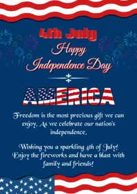 Independence Day 4th July Ad A1 template