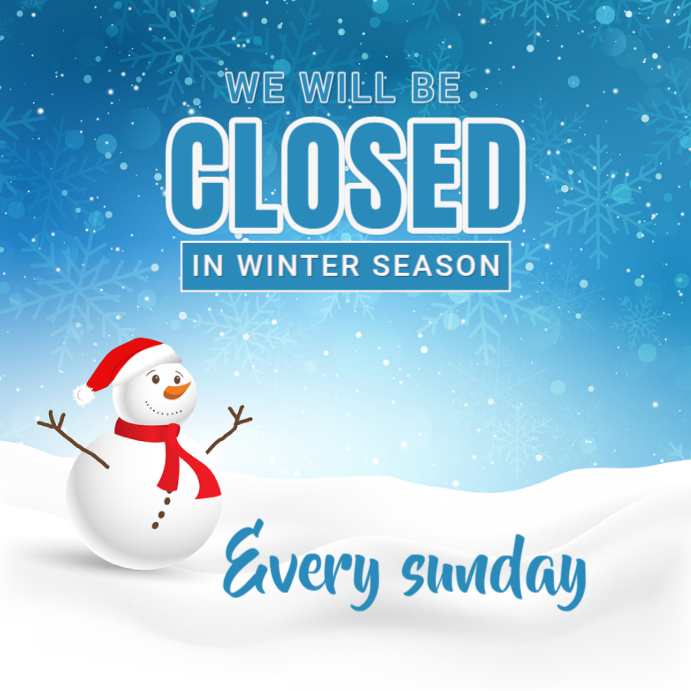 Winter Closure Announcement Template | PosterMyWall