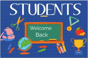 Blue Blue Joyful Welcome Back Student  Label Label Template