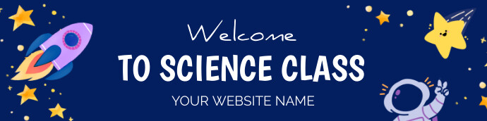 Blue Joyful Welcome To Science Class Google C Template | PosterMyWall