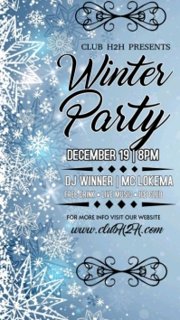 Blue Joyful Winter Party Event  Instagram Story template