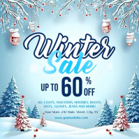 Blue Joyful Winter Sale Ad Instagram Post Instagram-bericht template
