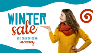 White Winter Sale Blog Header Template