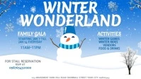 Blue Joyful Winter Wonderland Digital Display (16:9) template