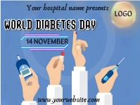 Blue Joyful World Diabetes Day Yard Sign Tanda Halaman template