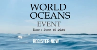Blue Joyful World Oceans Event Facebook Shared Image template