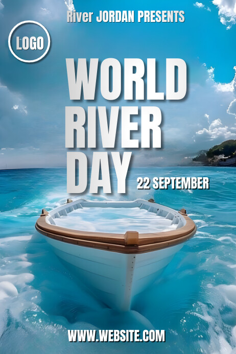Plantilla de Blue Joyful World River Day Poster | PosterMyWall