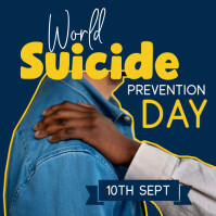 Blue Joyful World Suicide Prevention Instagram Post template