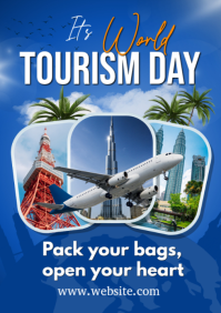 Blå World Tourism Day A3 Template