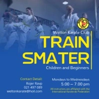 Blue Karate Classes Ad Square Video Cuadrado (1:1) template