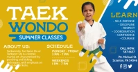 Blue Karate Taekwondo Class Facebook Post Template
