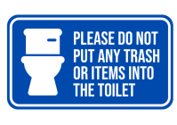 Blue Keep Toilet Clean  A4 template