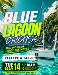 Blue Lagoon Cruise Flyer (US-Letter) template