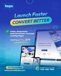 Landing Page Design Flyer Instagram Portrait template