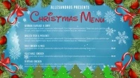 Blue Landscape Christmas Video Menu Digitalanzeige (16:9) template