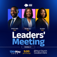 Blue  Leaders' Meeting Instagram Post template