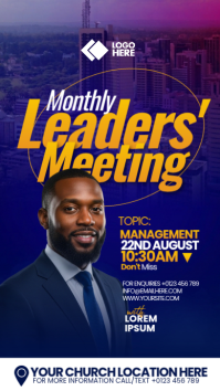 Purple Church Leadership Meeting เรื่องราวบน Instagram Template