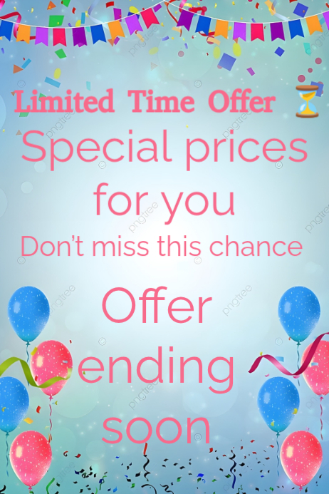 Blue Limited Time Offer Poster Template | PosterMyWall