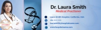 Blue LinkedIn Background Cover for Health Practitioner template