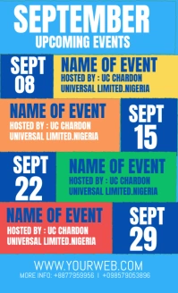 Blue List-based Blue, Yellow, Orange, Green, US Legal template