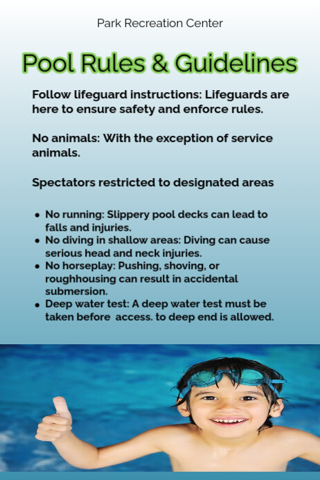 Blue List-based Blueish Gradient Joyful Pool Poster Cartaz template