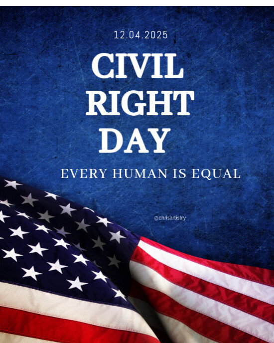 Plantilla de Blue List-based Civil Right Day Instagram Portrait ...