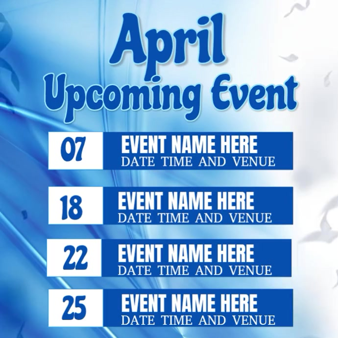 Blue Event Announcement Square Template | PosterMyWall