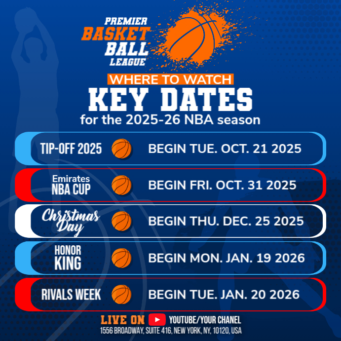 Blue List-based Key Dates Complete Schedule Dates Instagram Post Instagram-Beitrag template