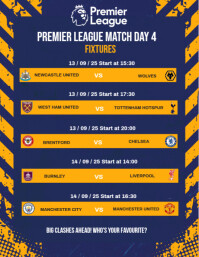 Blue List-based Match Schedule  Flyer (us Letter) Pamflet (Letter AS) template