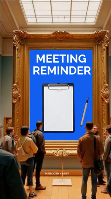 Blue List-based Meeting Reminder Youtube Short template