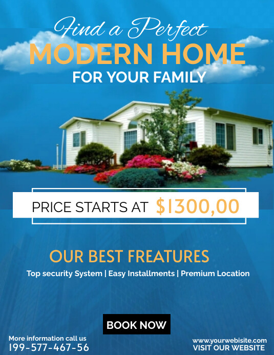 Copy of Blue List-based Real Estate Modern Home For S | PosterMyWall