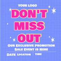 Blue List-based Sale Promotion  Instagram Post template
