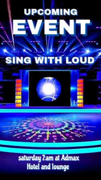 Blue List-based Sing With Loud Instagram Reel template