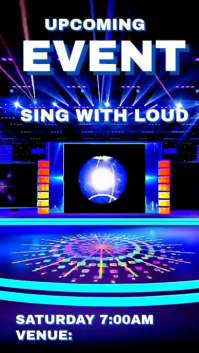 Blue List-based Sing With Loud Instagram Reel template