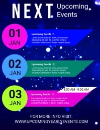 Blue List-based Upcoming Event  Flyer (us Letter) template