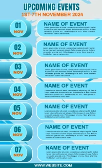 Blue List-based Upcoming Events Schedule Template Us Legal