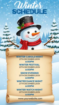 Blue List-based Winter Event Schedule Instagram Story template
