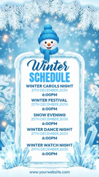 Blue List-based Winter Program Schedule Instagram Story Indaba yaku-Instagram template