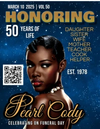 Blue Magazine Style Birthday Instagram Flyer (US Letter) template