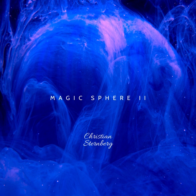 Blue Magic Sphere Abstract CD Cover Music template
