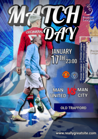 Blue Maksimalis Match Day A4 template
