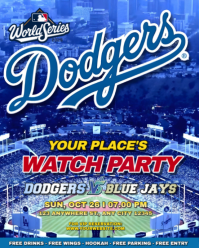 Blue Maksimalis Mlb Series : Dodgers Vs Blue Jays Watch Party Instagram Portrait template